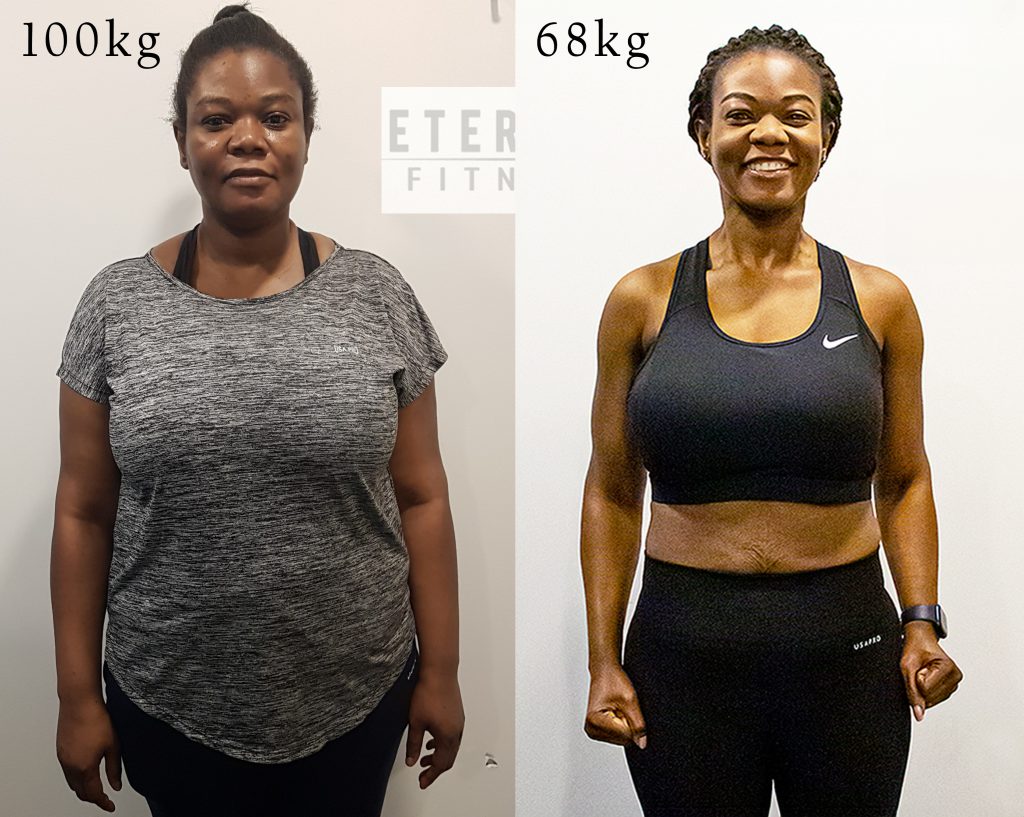 woman weight loss before after