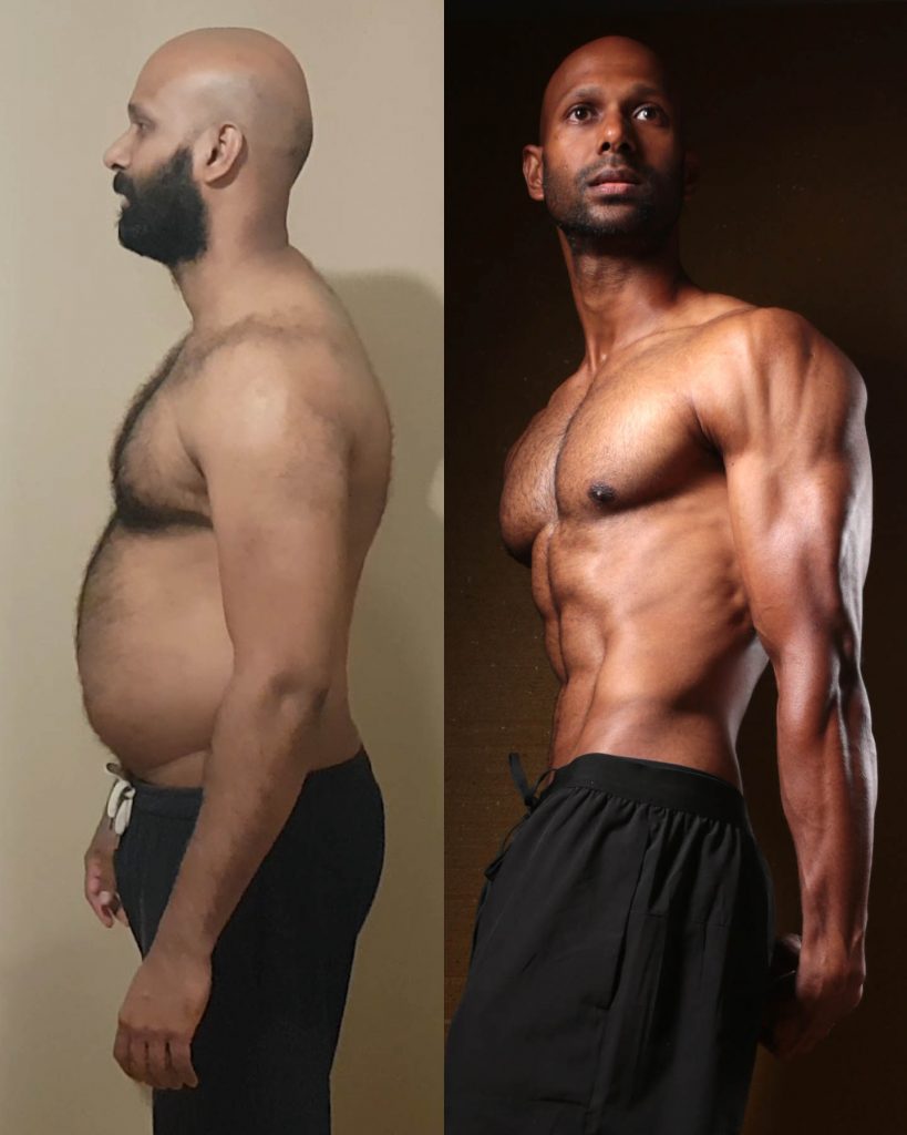 Before after side view